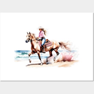 Coastal cowgirl Posters and Art